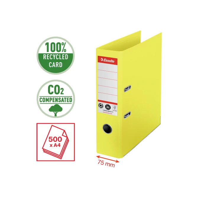 Esselte No. 1 Ordner A4 CO2-gecompenseerd 75 mm Geel