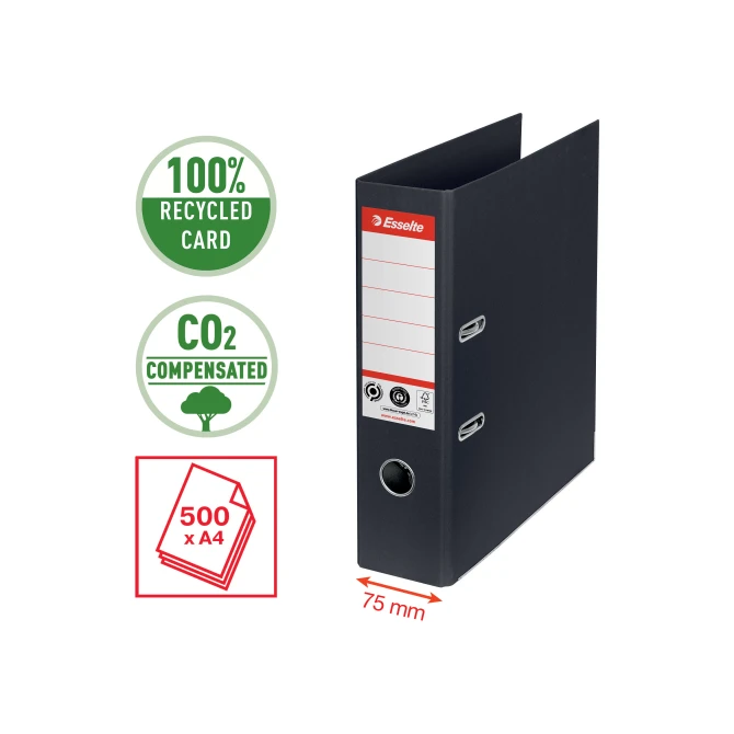 Esselte No. 1 Ordner A4 CO2-gecompenseerd 75 mm Zwart