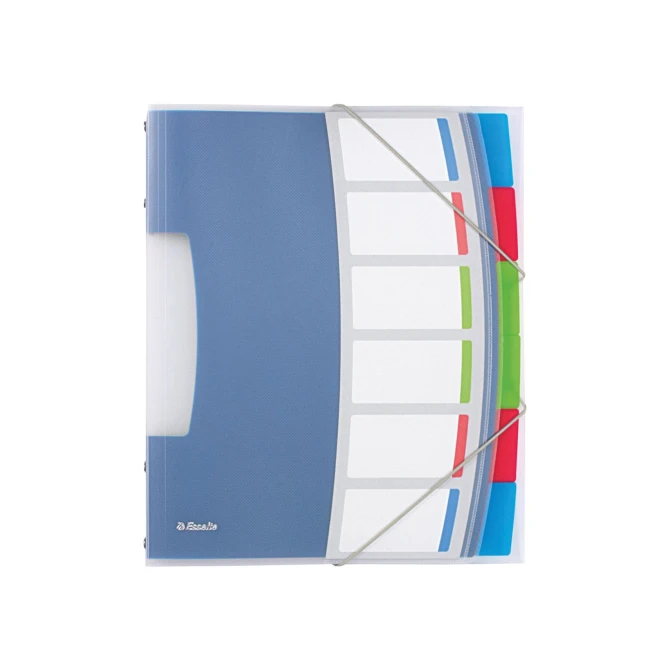 Esselte Vivida Sorteermap A4 PP 6-tabs Blauw Meerkleurig