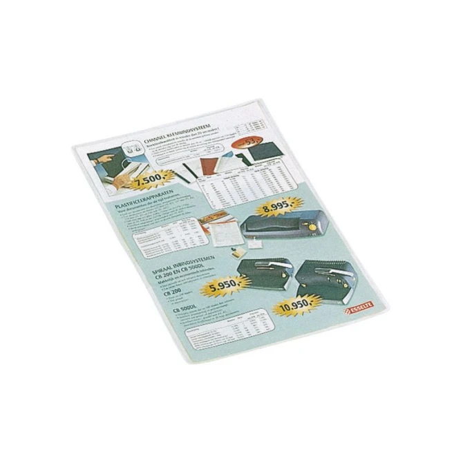 ESSELTE Zichtmap U-Model A4 Glad PP 11 micron Transparant (doos 100 stuks) ESSELTE Zichtmap U-Model A4 Glad PP 11 micron Transparant (doos 100 stuks)