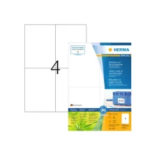 HERMA Etiketten Gerecycled Papier 105 x 148 mm Wit (1 pak x 320 stuks) HERMA Etiketten Gerecycled Papier 105 x 148 mm Wit (1 pak x 320 stuks)