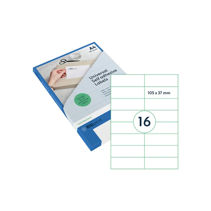 Etiket Rillprint 105x37mm tr/ds400