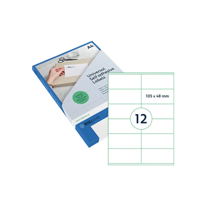 Etiket Rillprint 105x48mm tr/ds300