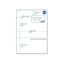 Rillprint Etiket retour 90x45/ds100