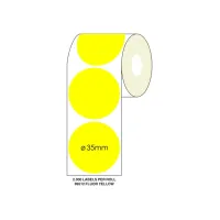 Etiket 35mm rond geel (rol 2000 stuks)