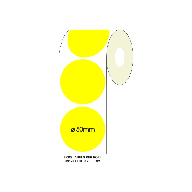 Staples Etiket SPLS 50mm rond geel/rl2000 (1 rol x 2000 stickers) Staples Etiket SPLS 50mm rond geel/rl2000 (1 rol x 2000 stickers)