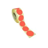 Etiket rond 35mm rood neon/rl 500 Etiket rond 35mm rood neon/rl 500