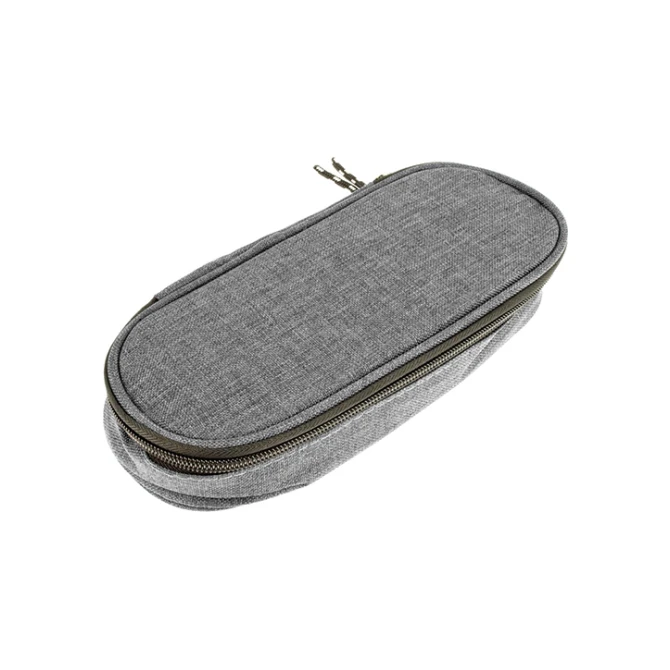 Etui ovaal 22x5x9cm lichtgrijs