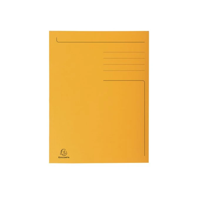 EXACOMPTA 3-Klepsmap A4 280 g/m² Gerecycled karton Oranje (pak 50 stuks)