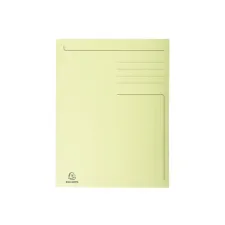 EXACOMPTA 3-Klepsmap Folio 280 g/m² Gerecycled karton Geel (pak 50 stuks) EXACOMPTA 3-Klepsmap Folio 280 g/m² Gerecycled karton Geel (pak 50 stuks)