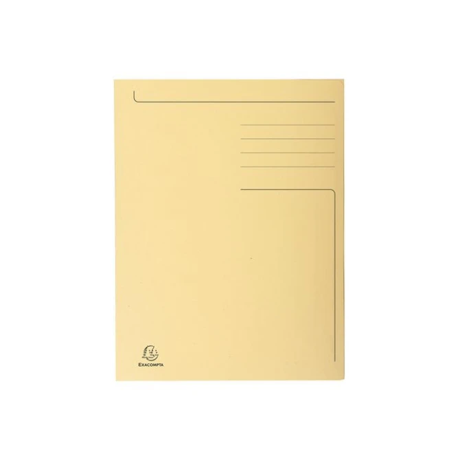 EXACOMPTA 3-Klepsmap Folio 280 g/m² Gerecycled karton Ivoor (pak 50 stuks)