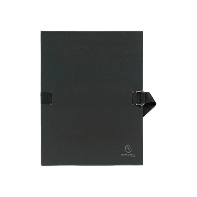 EXACOMPTA A4 Bestandsmap met Sluiting Uittrekbare Rug 320 x 240 x 120 mm Zwart (doos 10 stuks)