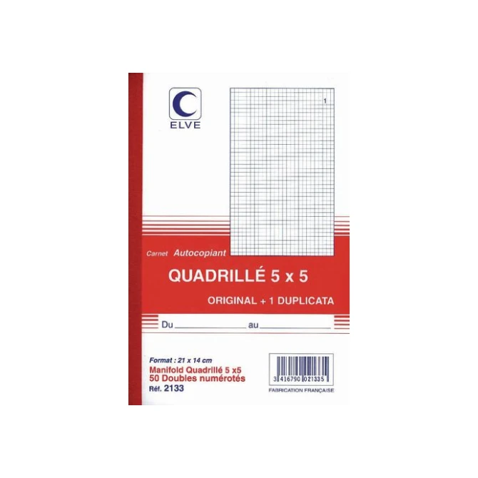 EXACOMPTA Orderboek A4 zelfkopierend 5x5cm ruit (5 stuks)