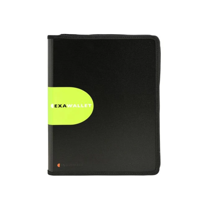 EXACOMPTA Schrijfmap A4 Exawallet Exactive® met ritssluiting en schrijfblokhouder zwart