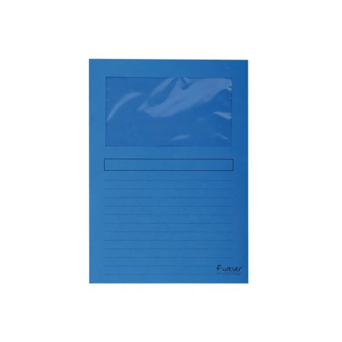 EXACOMPTA Forever Venstermap L-Model A4 120 g/m² Donkerblauw (pak 100 stuks) EXACOMPTA Forever Venstermap L-Model A4 120 g/m² Donkerblauw (pak 100 stuks)
