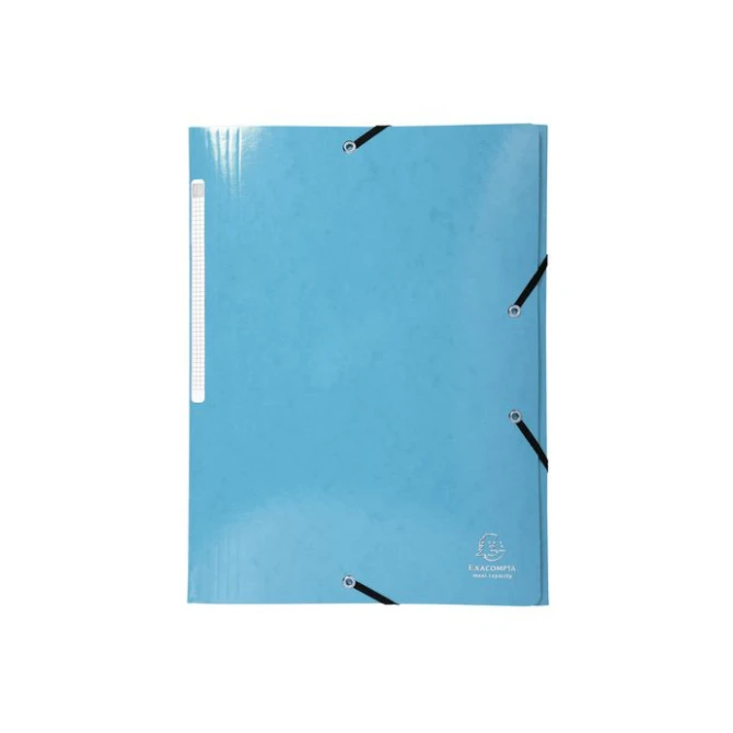 EXACOMPTA Iderama-map 3 kleppen hoekelastieken A4 lichtblauw (doos 25 stuks)