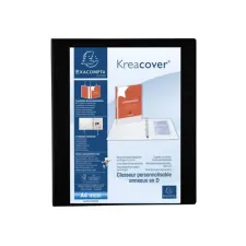 EXACOMPTA Kreacover Ringband A4+ PP Ringcapaciteit 25 mm 4-rings Zwart