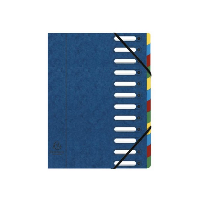 EXACOMPTA Nature Future A4 Sorteermap 12 vakken 320 x 240 mm Karton Blauw
