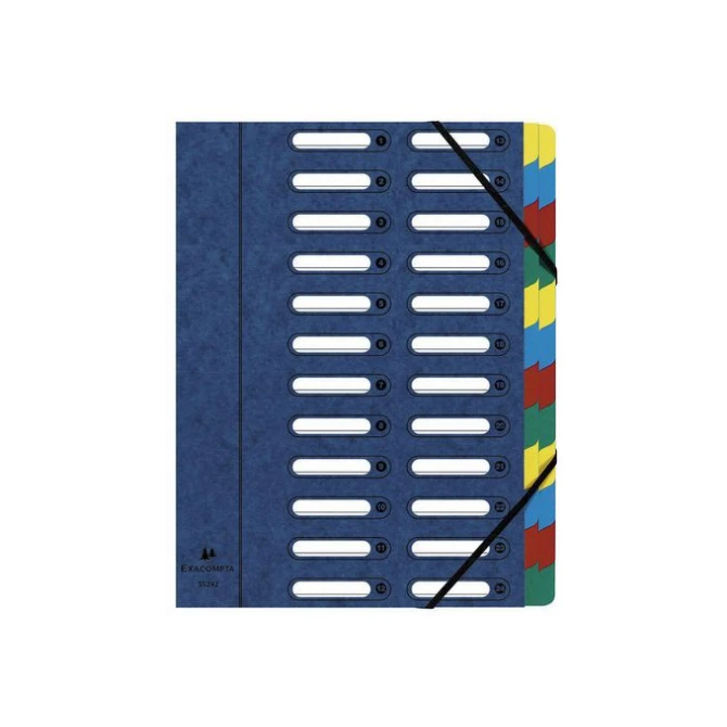 EXACOMPTA Nature Future A4 Sorteermap 24 vakken 320 x 240 mm Karton Blauw