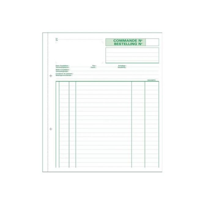 EXACOMPTA Orderboek NRC Bestelling doorschrijfboek/ Commande FR-NL 3-voud (pak 5 stuks)