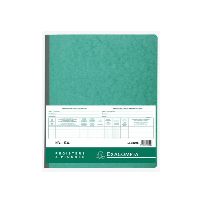 EXACOMPTA Piquur Register Aandeelhouders NV/SA 24 x 32 cm Assorti (pak 5 stuks)