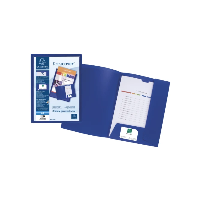 EXACOMPTA Presentatiemap Krea Cover PP A4 blauw EXACOMPTA Presentatiemap Krea Cover PP A4 blauw