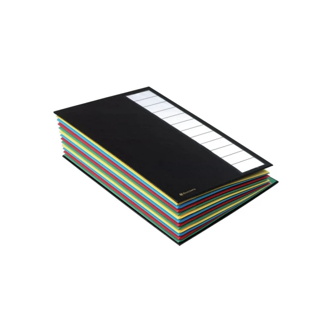 EXACOMPTA Sorteermap met elastosluiting 12 vakken zwart