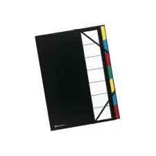 EXACOMPTA Sorteermap met elastosluiting 7 vakken zwart