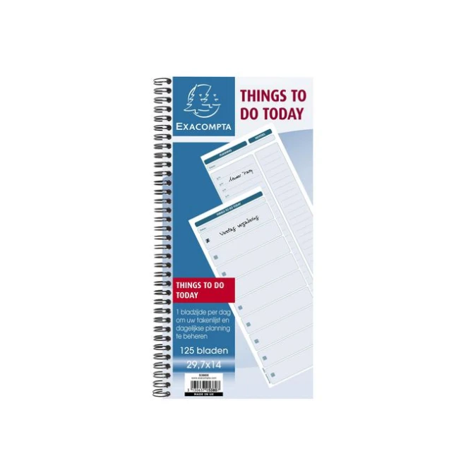 EXACOMPTA Things To Do Notitieboek 297 x 140 mm (pak 5 x 125 vel) EXACOMPTA Things To Do Notitieboek 297 x 140 mm (pak 5 x 125 vel)