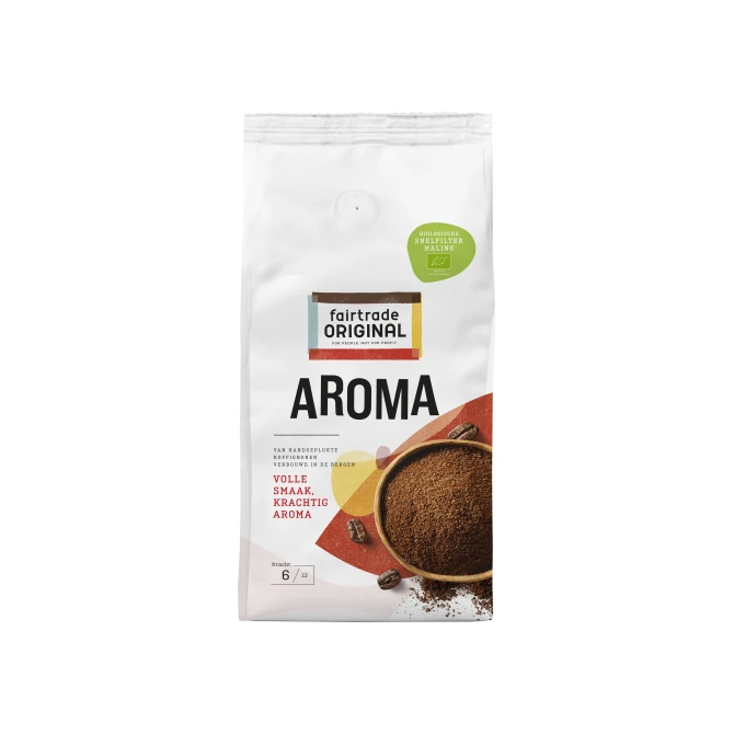 FAIR TRADE ORIGINAL Aroma Biologische Gemalen Koffie (doos 4 kilogram)