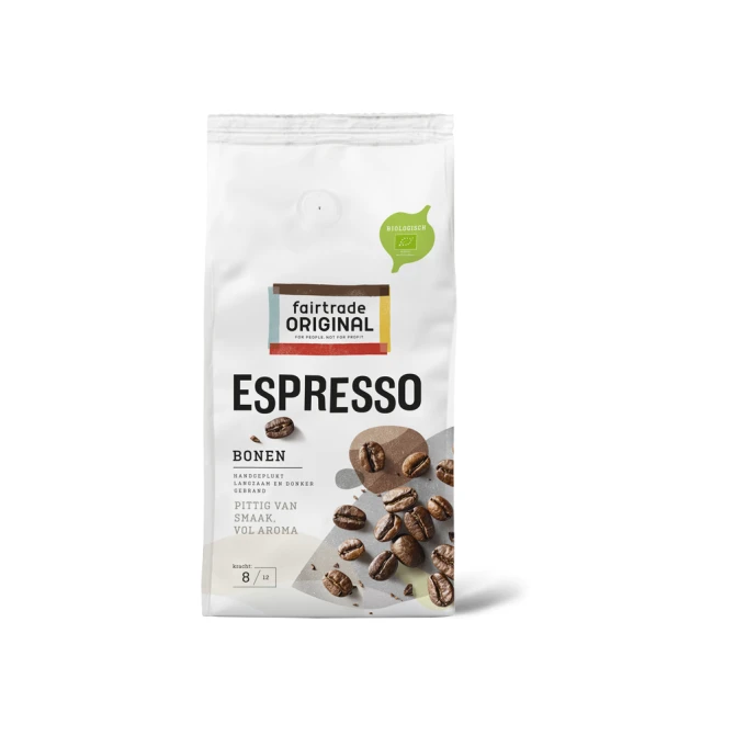 FAIR TRADE ORIGINAL Espresso Biologische Koffiebonen (doos 4 x 1000 gram)