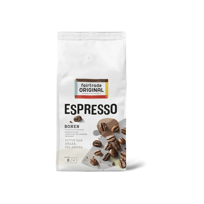FAIR TRADE ORIGINAL Espresso Koffiebonen (doos 4 x 1000 gram) FAIR TRADE ORIGINAL Espresso Koffiebonen (doos 4 x 1000 gram)