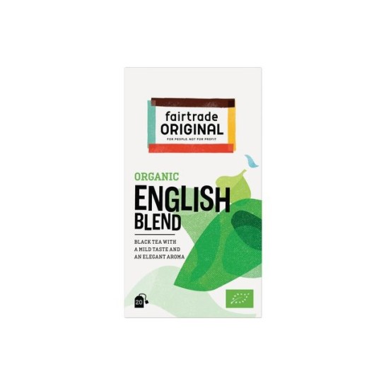 FAIR TRADE ORIGINAL Organic English Blend Thee (doos 6 x 20 stuks)