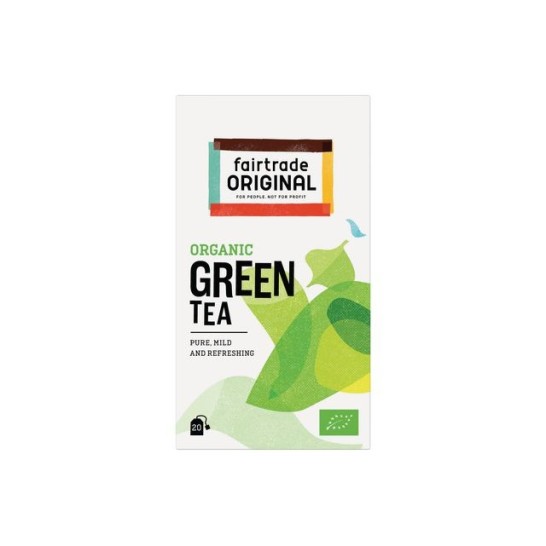 FAIR TRADE ORIGINAL Organic Thee Green Tea (doos 6 x 20 stuks)
