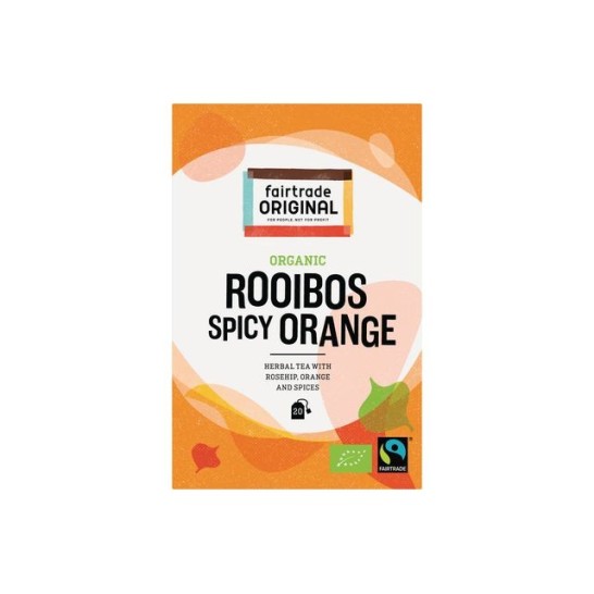 FAIR TRADE ORIGINAL Organic Thee Rooibos Spicy Orange (doos 6 x 20 stuks)