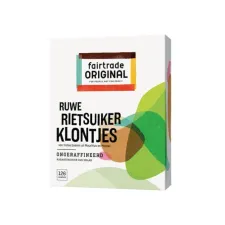 FAIR TRADE ORIGINAL Suikerklontjes Rietsuiker Ongeraffineerd (pak 500 gram) FAIR TRADE ORIGINAL Suikerklontjes Rietsuiker Ongeraffineerd (pak 500 gram)