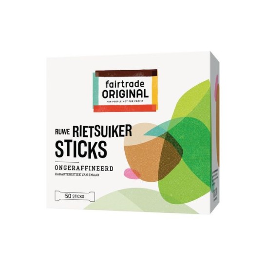 FAIR TRADE ORIGINAL Suikersticks Rietsuiker (pak 600 stuks)