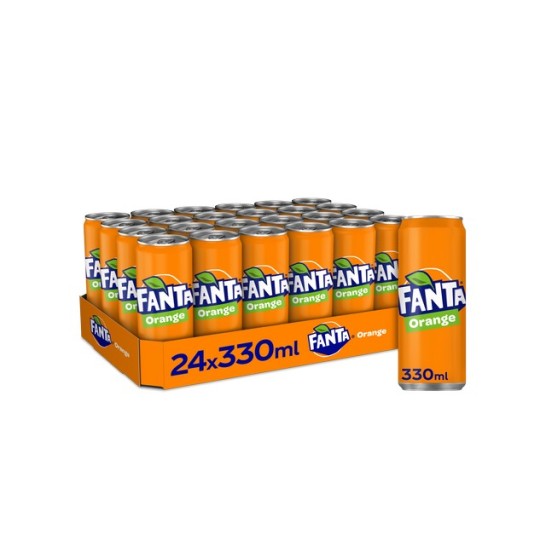 FANTA Orange Frisdrank 0.33 l Blik (pak 24 stuks)