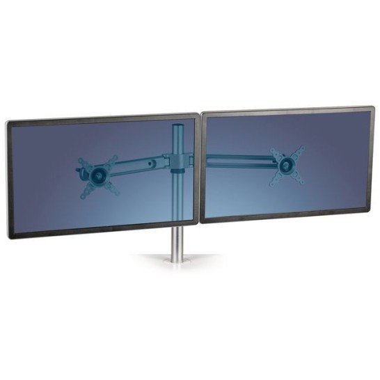 FELLOWES Lotus™ armset voor twee monitors aluminium 72 x 14 x 42 cm zilver
