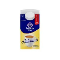FRIESCHE VLAG Koffiemelk Halvamel Halfvol 455 ml per pak (doos 18 x 455 milliliter)