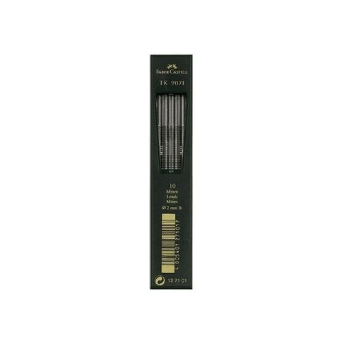 Faber-Castell TK9071 Potloodstiften B 20 mm Zwart (doos 5 x 10 stuks) Faber-Castell TK9071 Potloodstiften B 20 mm Zwart (doos 5 x 10 stuks)