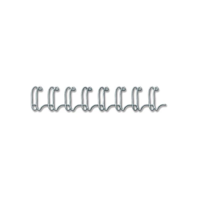 FELLOWES Draadrug 34-rings 3: 1 6mm zilver cap 21-35 vel (pak 100 stuks)