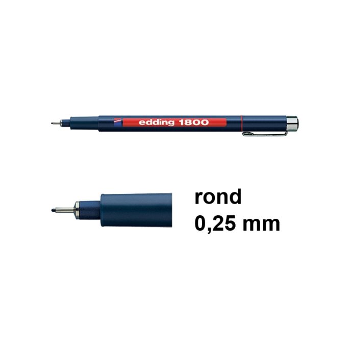 Fineliner EDDING 1800 0.1mm rood (10 stuks) Fineliner EDDING 1800 0.1mm rood (10 stuks)