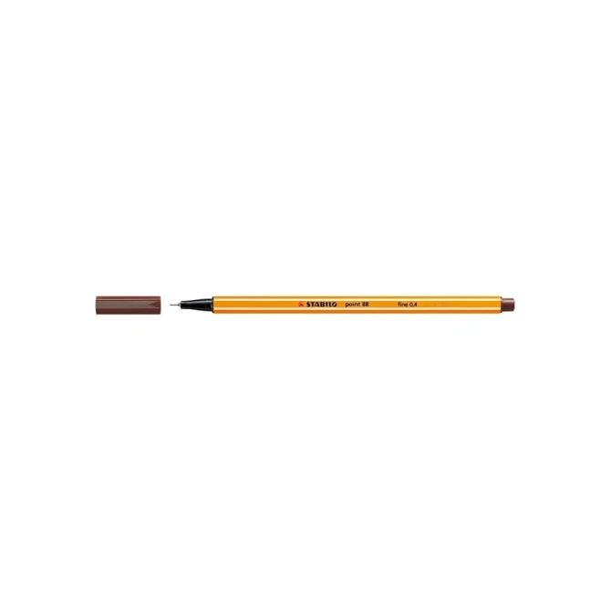 Fineliner Stabilo point 88 0.4 bruin/d10