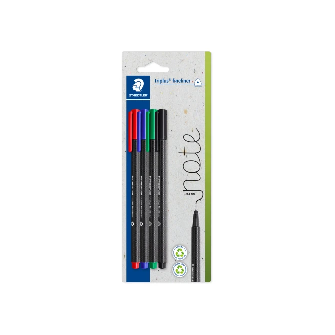 Fineliner Staedtler Triplus 334 ass/bl4 Fineliner Staedtler Triplus 334 ass/bl4