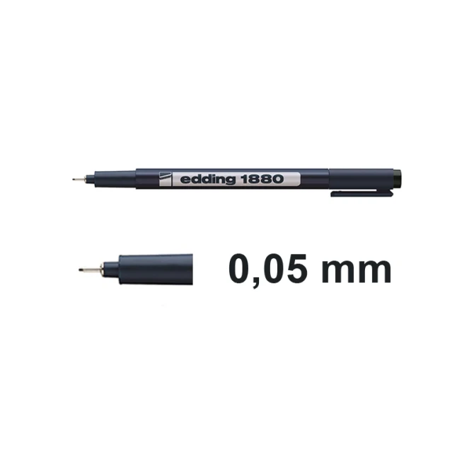 Fineliner EDDING 1880 0.05mm zw (10 stuks)