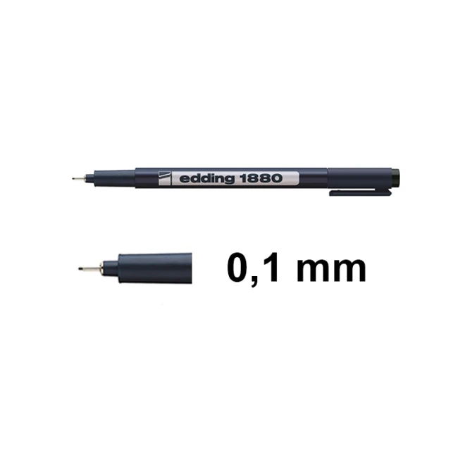 Fineliner EDDING 1880 0.1mm zw (10 stuks)