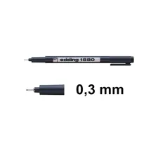 Fineliner EDDING 1880 0.3mm zw (10 stuks) Fineliner EDDING 1880 0.3mm zw (10 stuks)