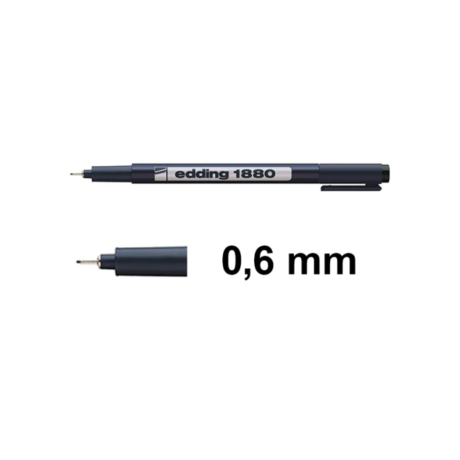 Fineliner EDDING 1880 0.6mm zw (10 stuks)