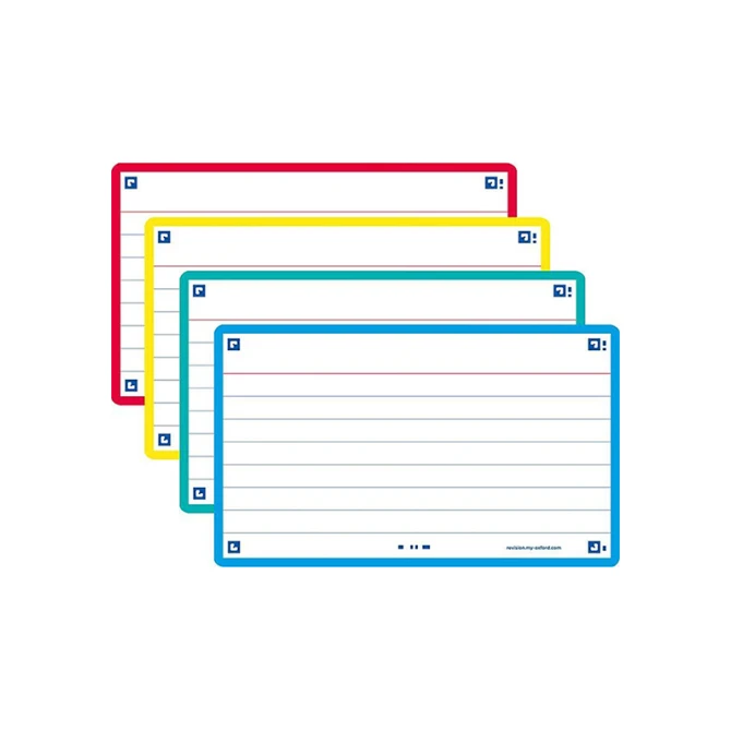 Flashcard OXFORD A7 lijn ass/pk80